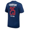 Virallinen Fanipaita Paris Saint-Germain 1 Star Champions of Europe Kotipelipaita 2024-25 - Miesten